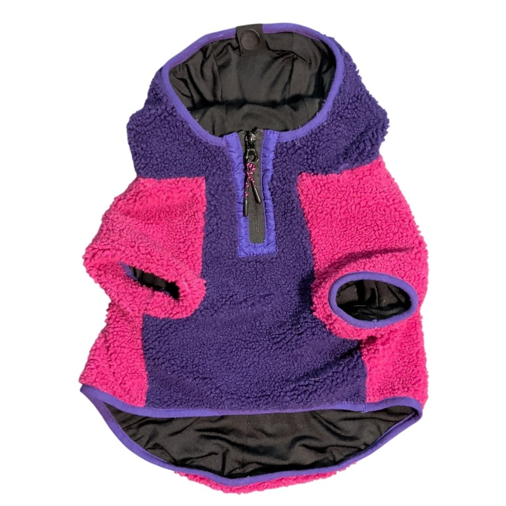 Canada Pooch Cool Fleece Dog Jacket Hooded Pink Purple Winter Outdoor